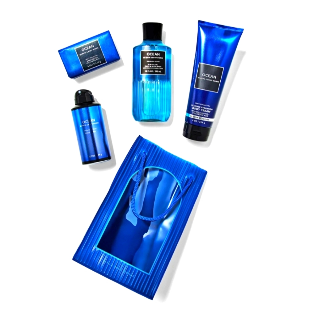Bath and Body Works Men's Shop OCEAN Four Piece Gift Set